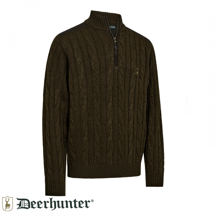 DEERHUNTER%20Randall%20Fermuarlı%20Yuvarlak%20Yaka%20Kazak