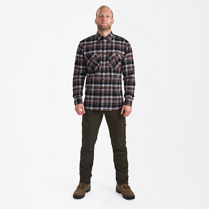 DEERHUNTER%20Nathan%20Kahverengi%20Kareli%20Gömlek%2041/42