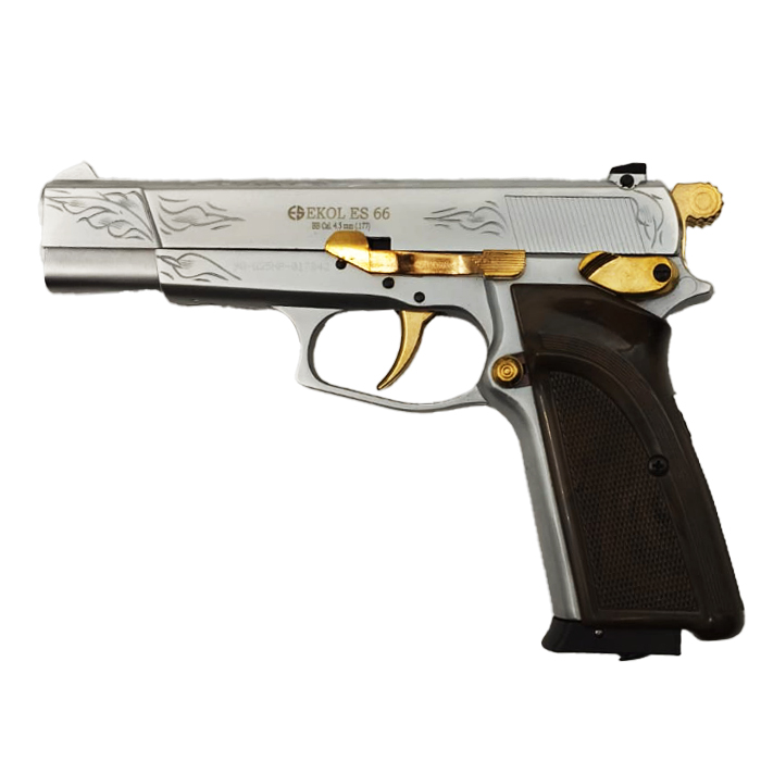 EKOL%20S66%20Beyaz%20Altın%20İşlemeli%20Havalı%20Tabanca