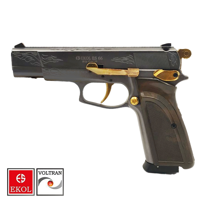 EKOL%20S66%20Füme%20Altın%20İşlemeli%20Havalı%20Tabanca