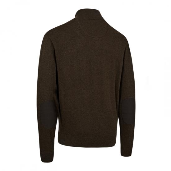 DEERHUNTER Harrington Fermuarlı Kahverengi Kazak XL