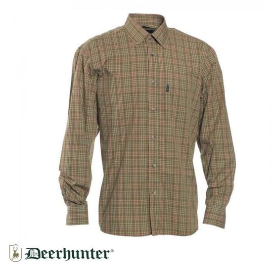 T. DEERHUNTER Marshall Red Kareli Uzun Kol Gömlek 45/46