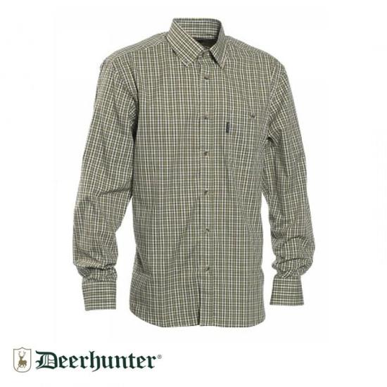 T. DEERHUNTER Wyatt Yeşil Kareli Uzun Kol Gömlek 43/44
