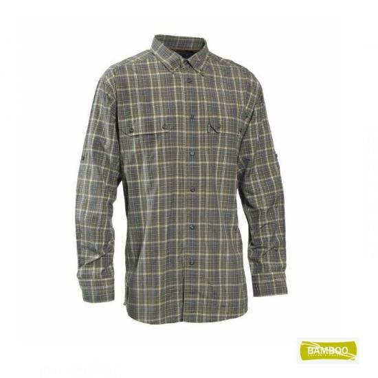 T. DEERHUNTER Elliott 399 Bambu Kareli Uzun.Kol Gömlek 43/44