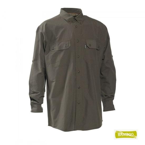 T. DEERHUNTER Evan 353 Bambu Yeşil Uzun Kol Gömlek 45/46