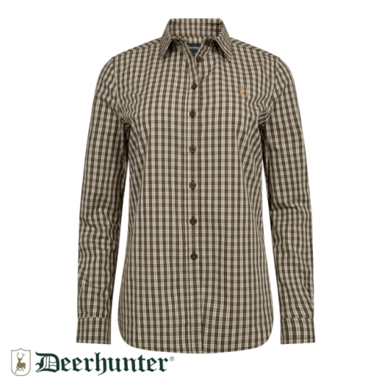 DEERHUNTER Lady Bridget Kahverengi KareliGömlek 38