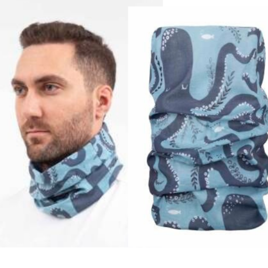 T. VAV BUFFO01 Boyunluk, Bileklik. Bandana Gri