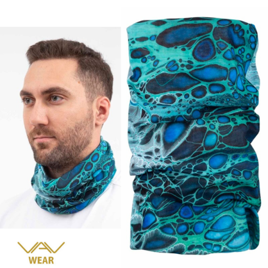 T. VAV BUFFO01 Boyunluk, Bileklik. Bandana Mavi
