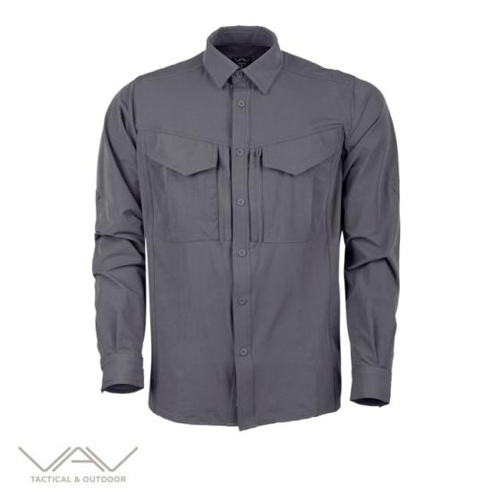 T. VAV Uzun Kol Gömlek Tacflex-03 - Füme - XL
