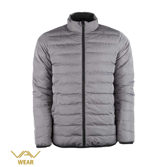 T. VAV Easytouch-04 Kapitone Şişme Mont Siyah-Gri L