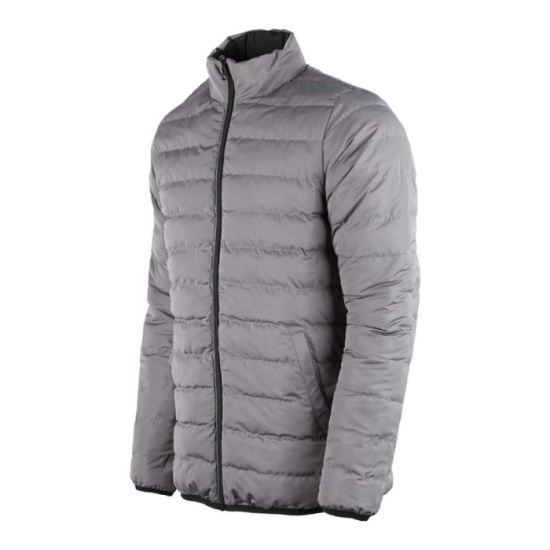 T. VAV Easytouch-04 Kapitone Şişme Mont Siyah-Gri L