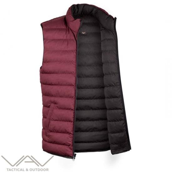 T. VAV WESRIT 01 Çift Taraflı Yelek Bordo-Siyah - XL