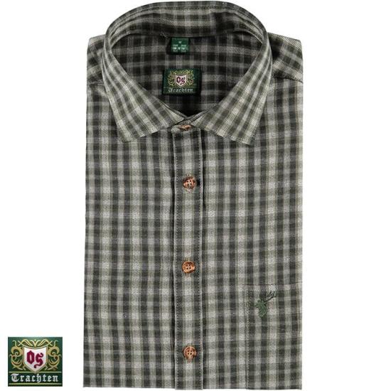 T. OS-Trachten Kareli Erkek Slim Fit Gömlek 37/38