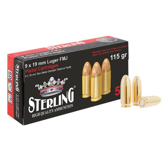 STERLING 9x19MM 115 GR FMJ LUGER FMJ