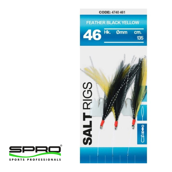 SPRO%2046%20Salt%20Rig%20Feather%20Siyah%20-%20Sarı%20#1/0